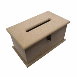جعبه دستمال کاغذی چوبی خام 24*14 سانتی‌متر