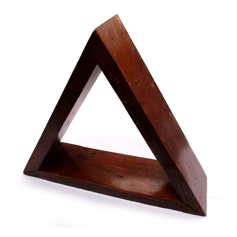 باکس چوبی دیواری طرح مثلث 28 سانتی‌متر