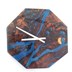 ساعت دیواری چوب و رزین هشت ضلعی قطر 35 سانتی‌متر, تصویر 1