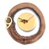 ساعت دیواری چوبی دو تکه طلایی قطر 25 سانتی‌متر, تصویر 1