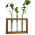 گلدان چوبی قهوه ای شیشه دار طرح مستطیل 24.5 در 17 سانتی‌متر, تصویر 1