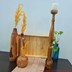 شمعدان چوبی رزینی ارتفاع 50 سانتی‌متر