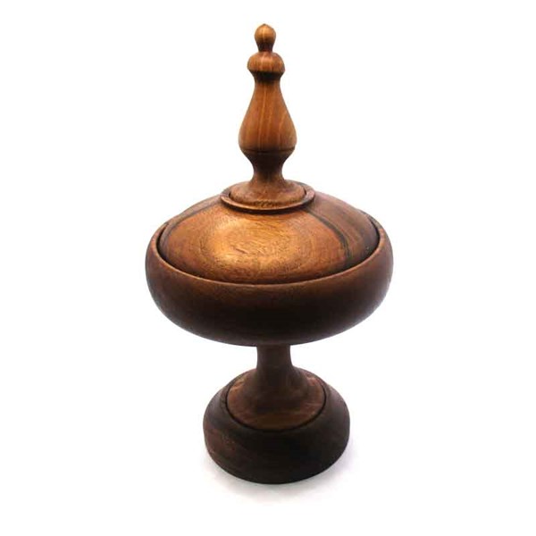 شکلات خوری و آجیل خوری چوبی پایه دار قطر 16 سانتی‌متر
