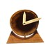 ساعت رومیزی چوبی طرح روستیک قطر 12 سانتی‌متر, تصویر 1