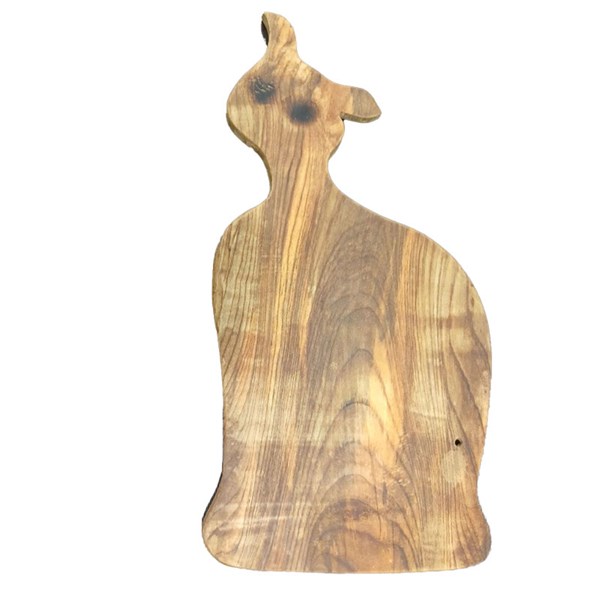تخته سرو چوبی طرح گربه طول 40 سانتی‌متر