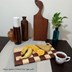 تصویر تخته سرو چوب و رزین طرح شطرنجی 40 در 24 سانتی‌متر