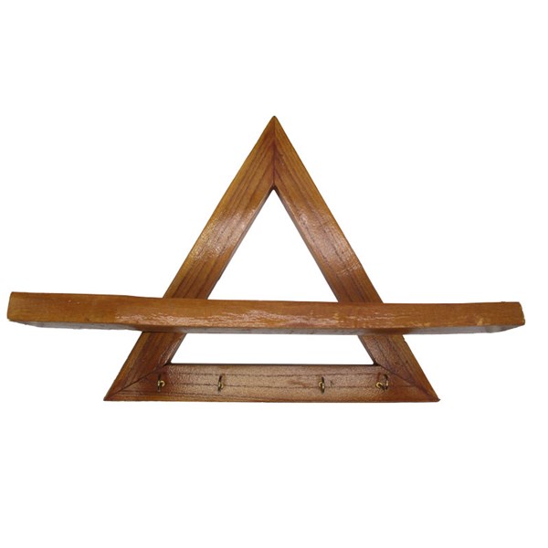 جاکلیدی و استند چوبی مثلثی 30 سانتی‌متر