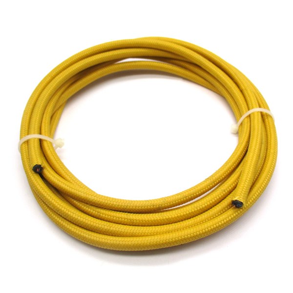 کابل برق روکش دار نخی تک رشته زرد 3 متر