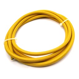 کابل برق روکش دار نخی تک رشته زرد 1.5 متر