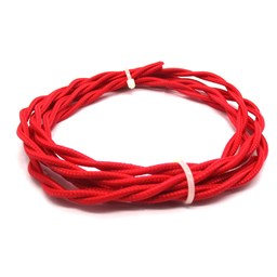کابل برق روکش دار نخی دو رشته قرمز 1.5 متر
