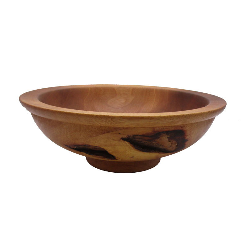 کاسه چوبی پایه دار قطر 19 سانتی‌متر
