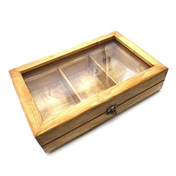 جعبه تی بگ و پذیرایی چوبی 30 در 19 سانتی‌متر