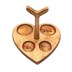 استند آبلیمو و نمک پاش چوبی طرح قلب, تصویر 2