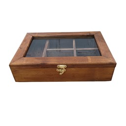 جعبه تی بگ و پذیرایی چوبی 28 در 18 سانتی‌متر