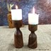 شمعدان چوب گردو مجموعه 2 عددی, تصویر 2