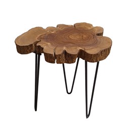 میز عسلی چوبی سبک روستیک 40 در 28 سانتی‌متر