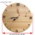 تصویر ساعت دیواری چوبی گرد طرح عهد قطر 30 سانتی‌متر