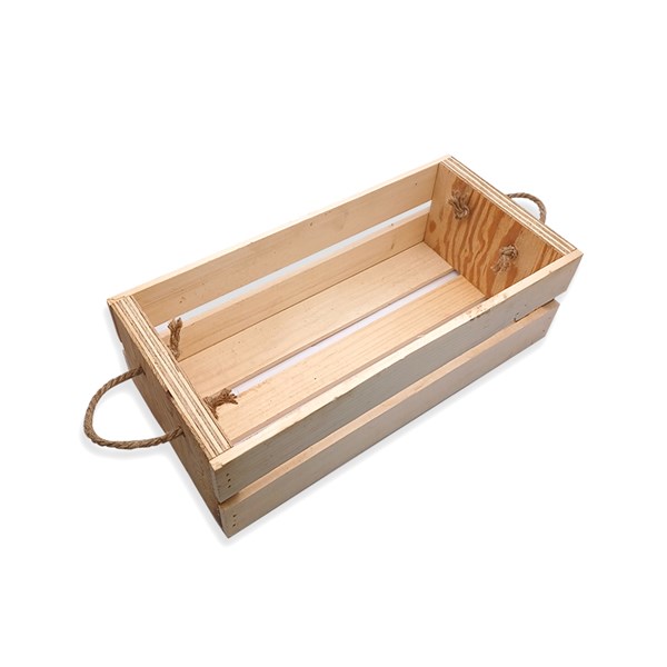 جعبه نظم دهنده چوبی دسته کنفی 30 در 14 سانتی‌متر 