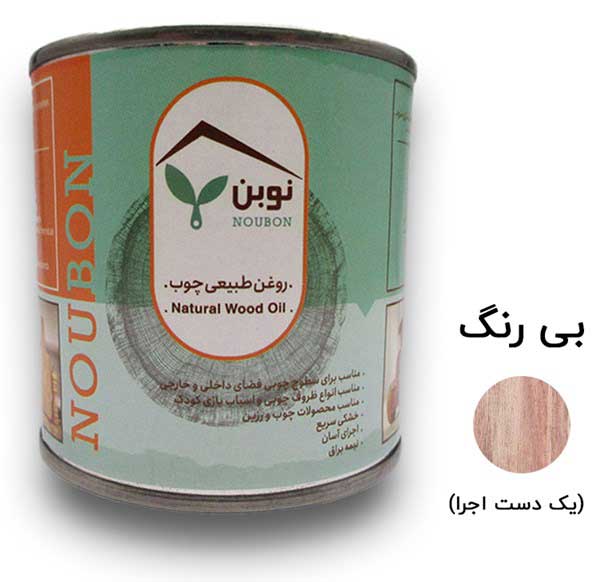 تصویر روغن طبیعی چوب بی رنگ نوبن کد MS1092 حجم 4 لیتر