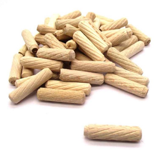 پین چوبی شیار دار راش قطر 12 طول 50 میلی‌متر بسته 4000 عددی (50±)