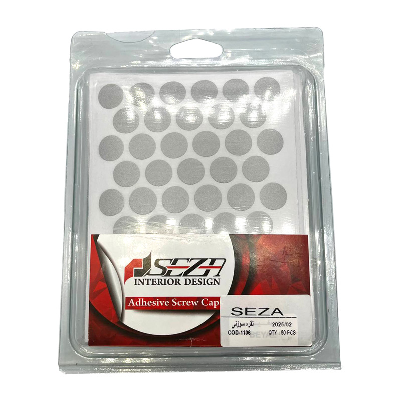 پولک چسبی پیچ نقره‌ای سوزنی مات کد S-1106 بسته 50 ورقی