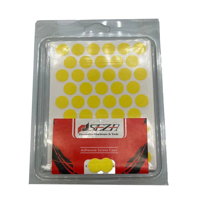 پولک چسبی پیچ زرد سوزنی مات کد S-1224 بسته 50 ورقی