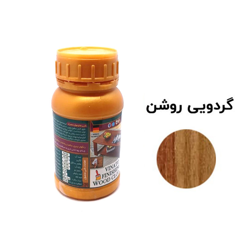 تصویر رنگ چوب فینیشینگ گردویی روشن مخصوص مبلمان ویناتو حجم 300 میلی‌لیتر کد 392