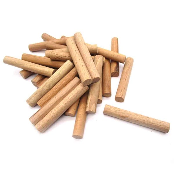 پین چوبی بدون شیار راش قطر 6 میلی‌متر طول 4.6 سانتی‌متر