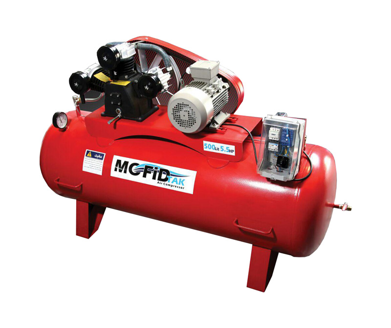 تصویر کمپرسور هوا افقی 500 لیتر Mofid Tak مدل MT-500/3085